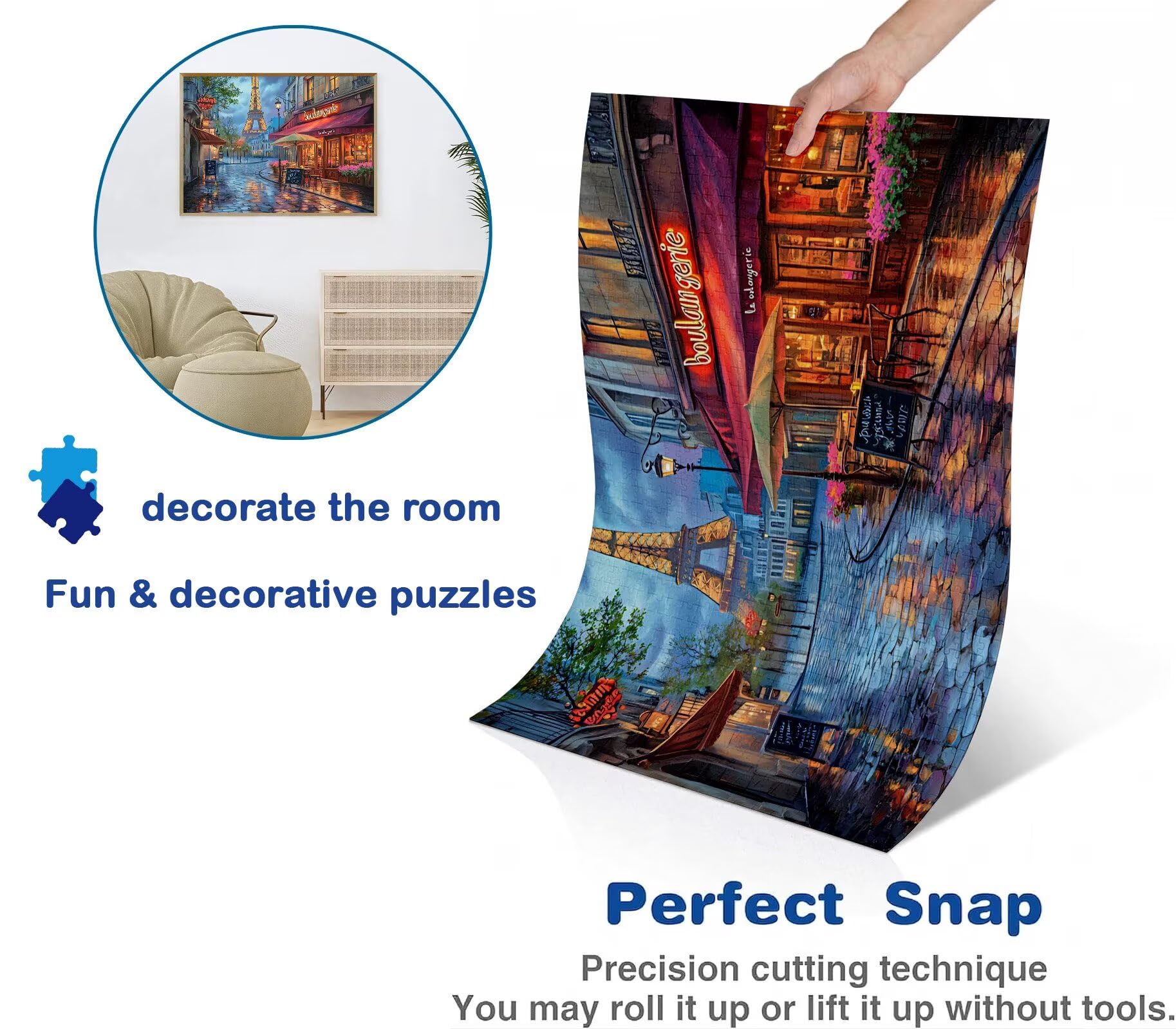 Puzzle 2000 Teile, Holzpuzzle Erwachsene - Impossible Puzzle 99.5 x 70.5 cm niffliges Denkspiel & Denksport für Frauen & Männer, Familienspiel, Geschenk für Frauen Eiserner Turm Leopard w0-860