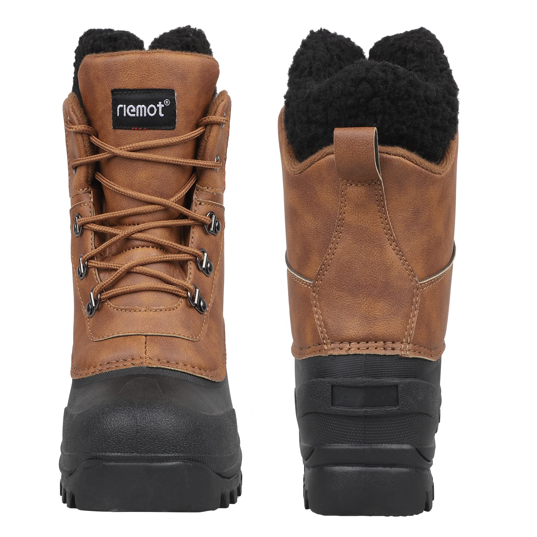 riemot Winterstiefel Damen Herren Wasserdicht Gefüttert Schneestiefel Warme Snow Boots Rutschfest Winter Schuhe