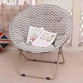 LCTZDY Silla Silla de la luna grande para adultos Silla para sol Silla para sillas perezosas Silla de radar Silla reclinable Silla plegable Silla redonda Sofá Silla para camping con marco de acero ino