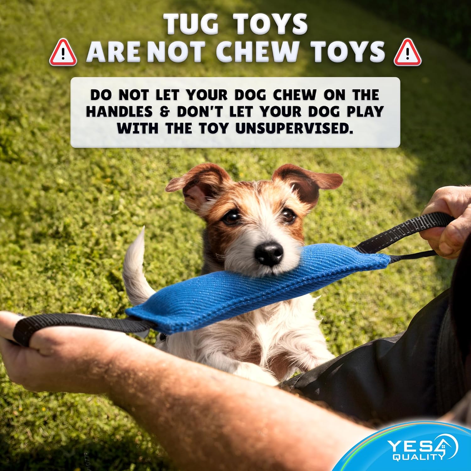 YES4QUALITY Dog Bite Tug Toy - 30x9cm, Blue -...