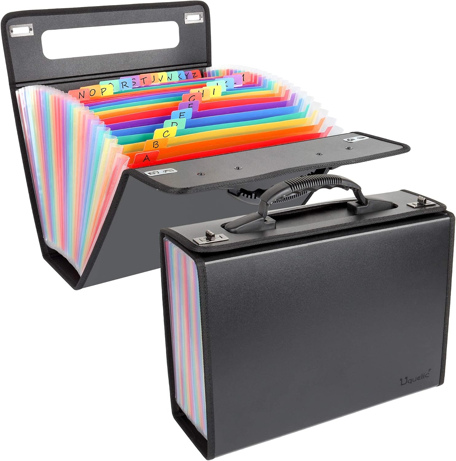 Uquelic Document Organiser with 26 Compartments A4 Accordion File