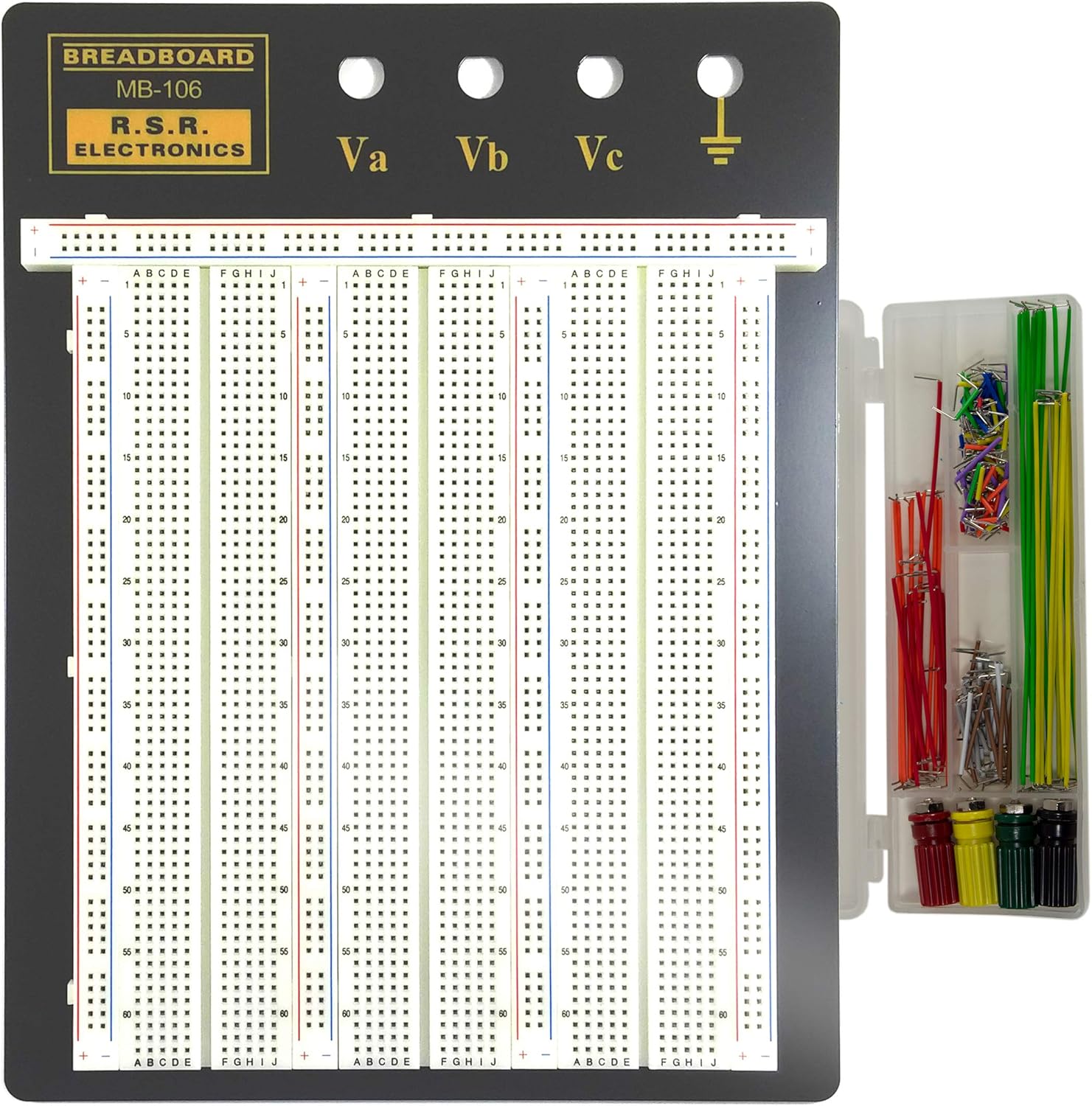 RSR MB106 Solderless Breadboard, 2,390 Contact Points, 4