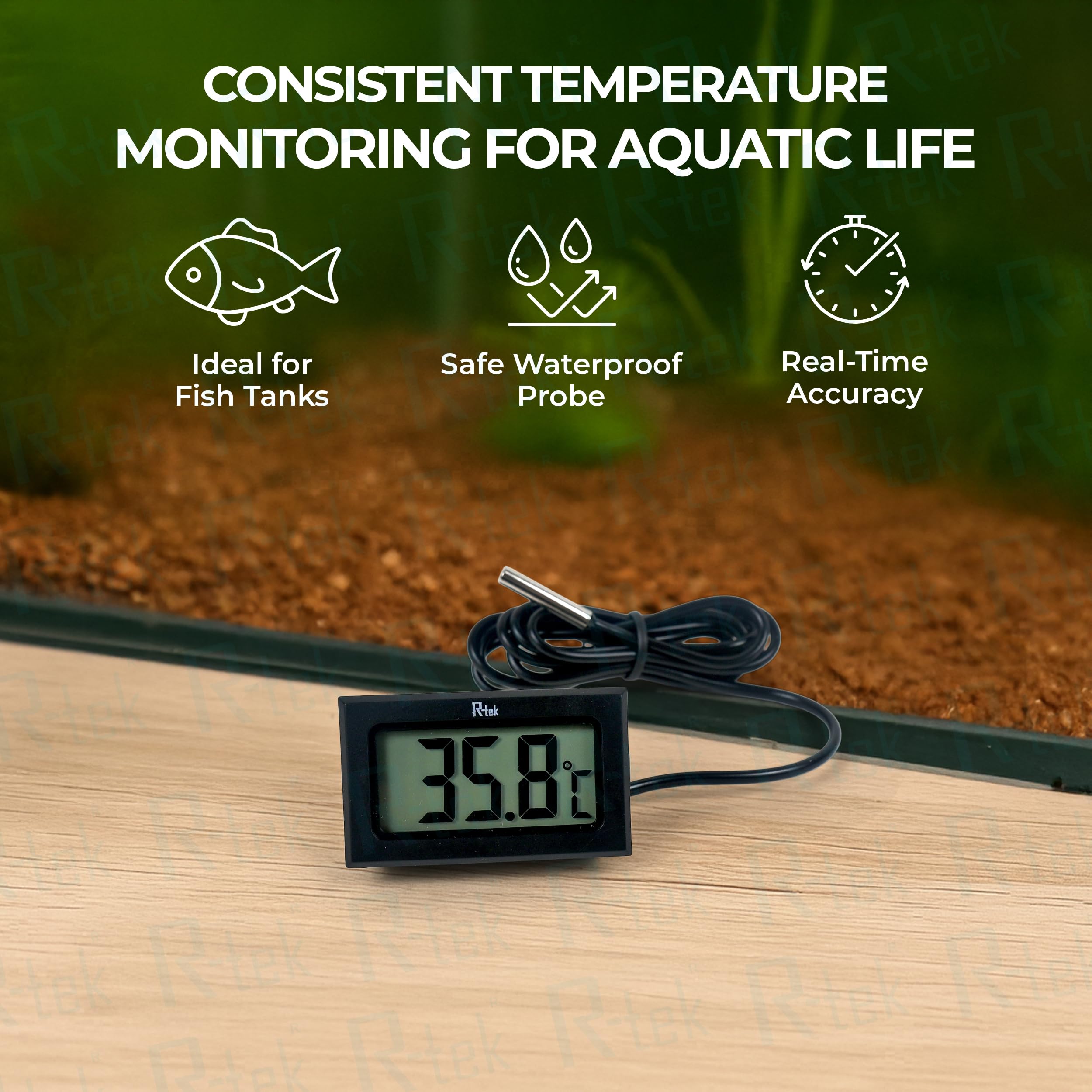 Digital Refrigerator Thermometer - LCD Probe -5
