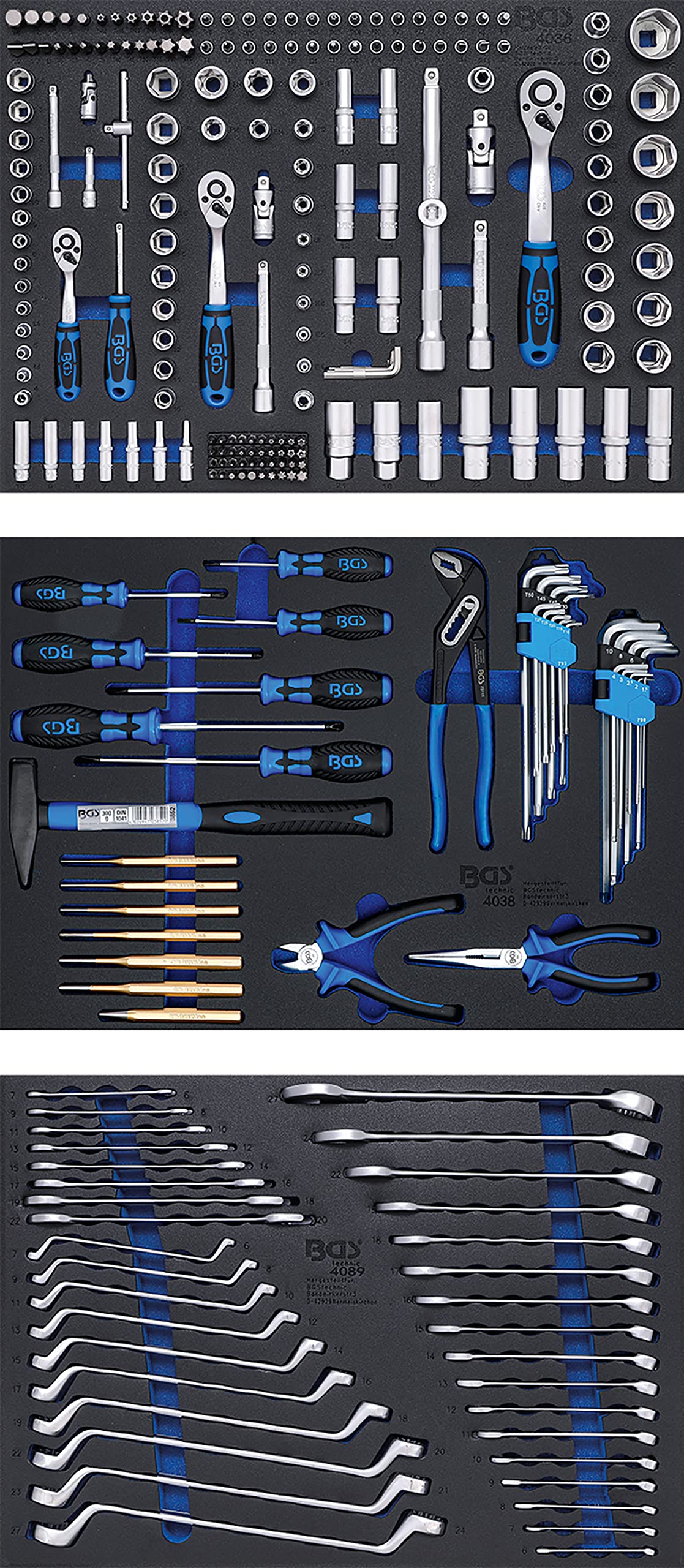 BGS 6062 | Servante d'atelier | 7 tiroirs | avec 263 Outils