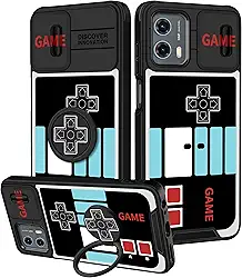 Capa para Moto G 5G 2024 - Capa de telefone feminina bonita estética com design exclusivo com capa de câmera e suporte de anel Funda para Motorola G 5G 2024