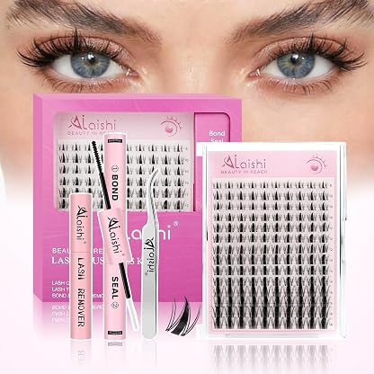 Lash Clusters Kit, DIY Cluster Extensiones de pestañas 9-16mm, 30D+40D+50D, 140pcs Fluffy D Curl Natural Lashes con Bond y Seal,Remover, Pinzas-Natural Fake Cat Eye Individual Manga Clusters(MIX2-4-L) por Individual — capa do álbum