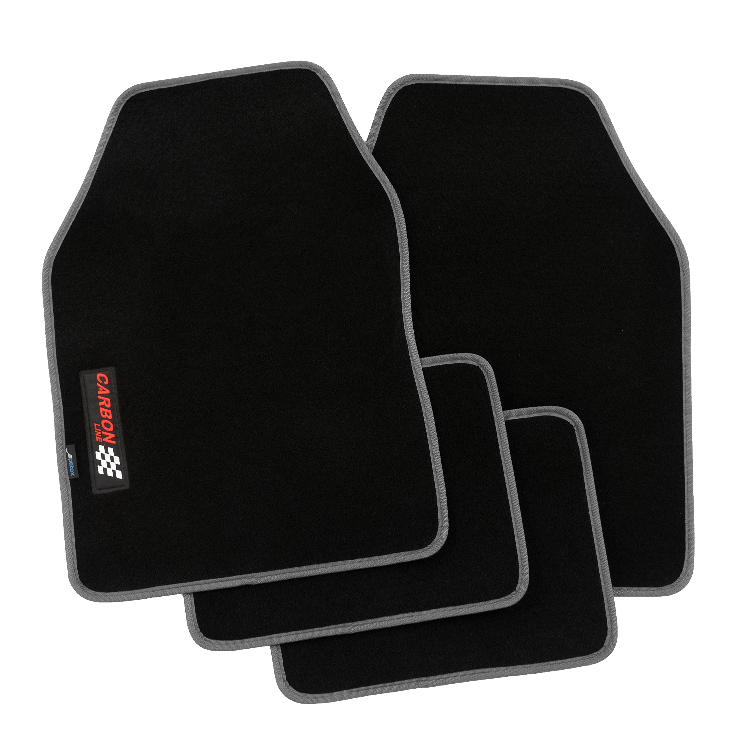 PETEX 11380018 Car Mats Universal Carbon Fibre Set of 4 Blue