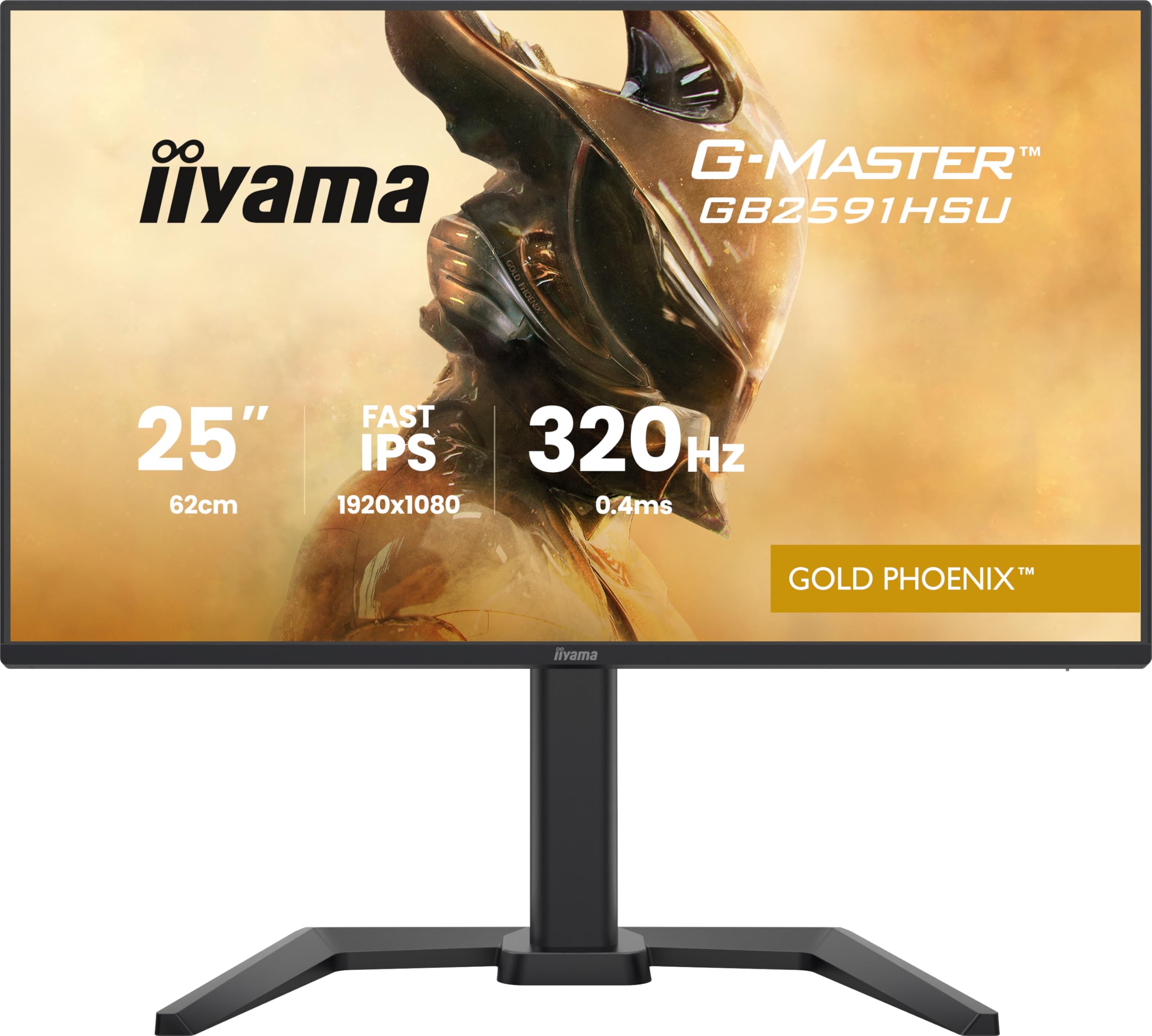 iiyama G-Master GB2591HSU-B1 24.5inch Fast IPS, 1920x1080 up to 320Hz, 0.4ms MPRT, 2 x HDMI 2.1/DP/USB-C, G-SYNC Compatible, HDR10, HAS