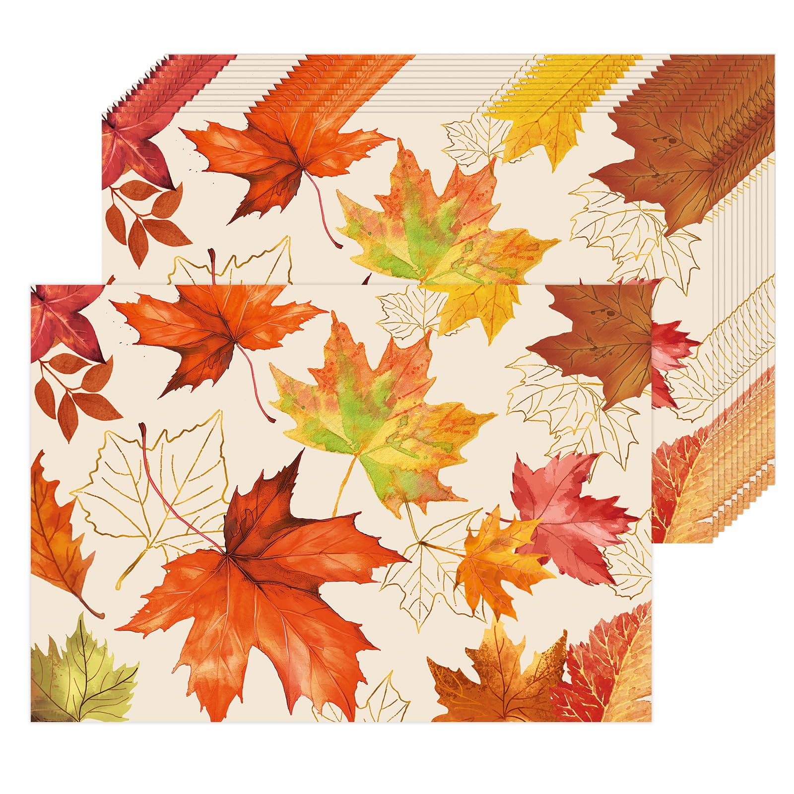 Thanksgiving Tischsets 2er Set - Ahornblatt Design Aus Filz