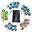 Poludie 5 Sets DND Dice, Polyhedral Dice Set (35pcs) with Leather Die Bag, D&D Die Set for Dungeons and Dragons, RPG Table Games (Sickle Font Double Color Glitter Series).