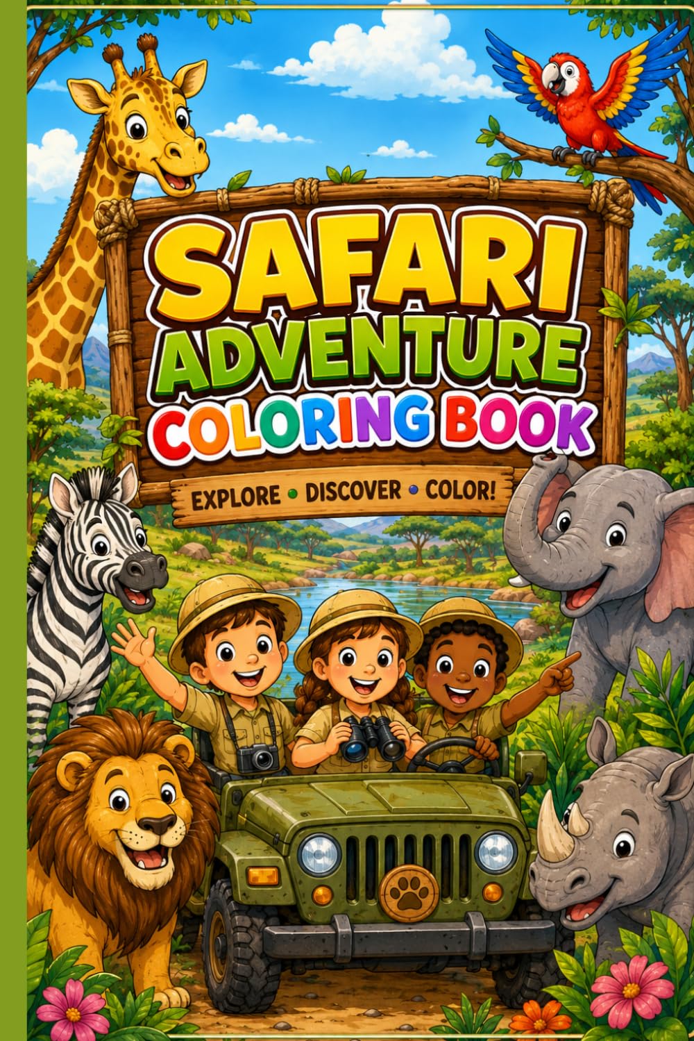 Safari Adventure Coloring Book