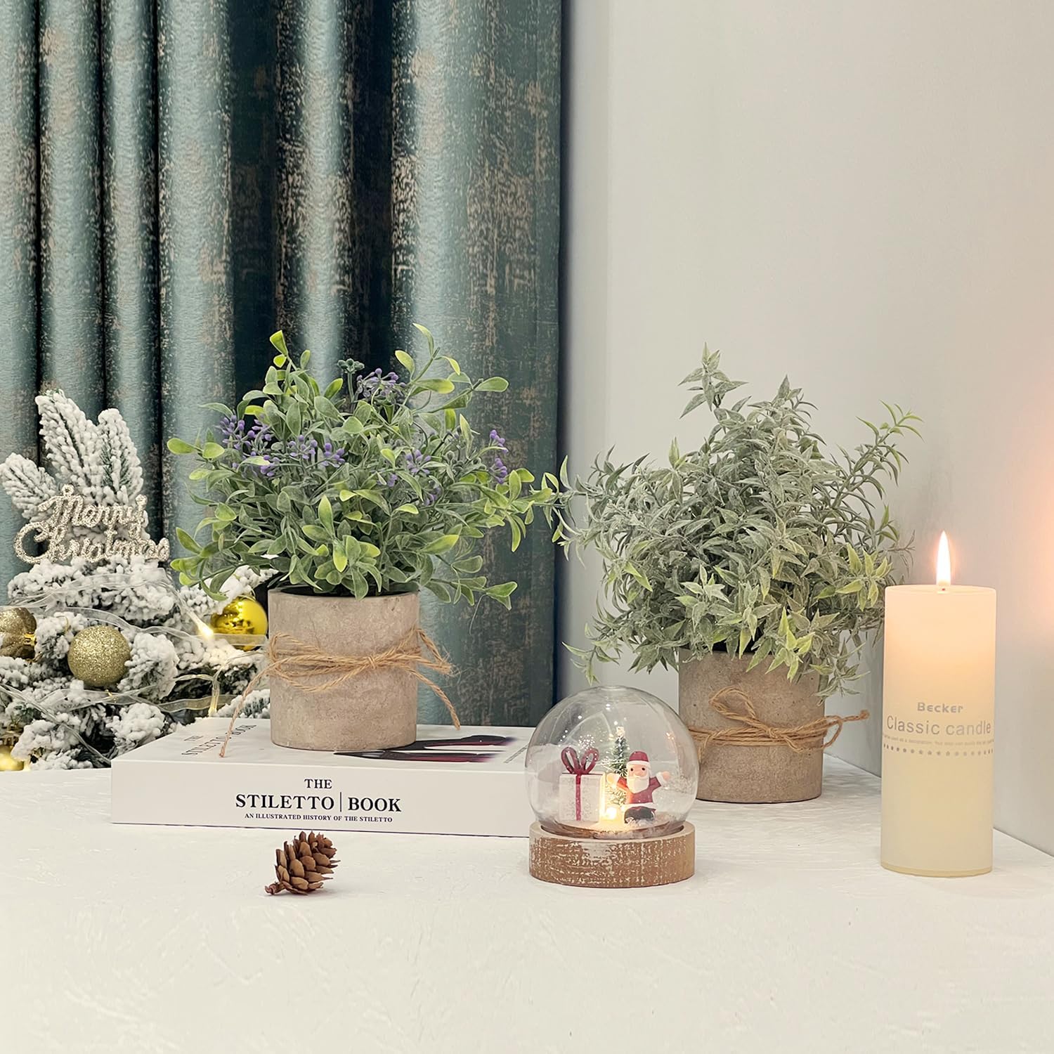 3 Pack Small Fake Plants Eucalyptus in Pulp Pot for Home Decor, 8.5 Inch Artificial Plants Indoor, Small Faux Plants Indoor for Bathroom Bedroom Kitchen Office Farmhouse Room Shelf Decor - Image 9