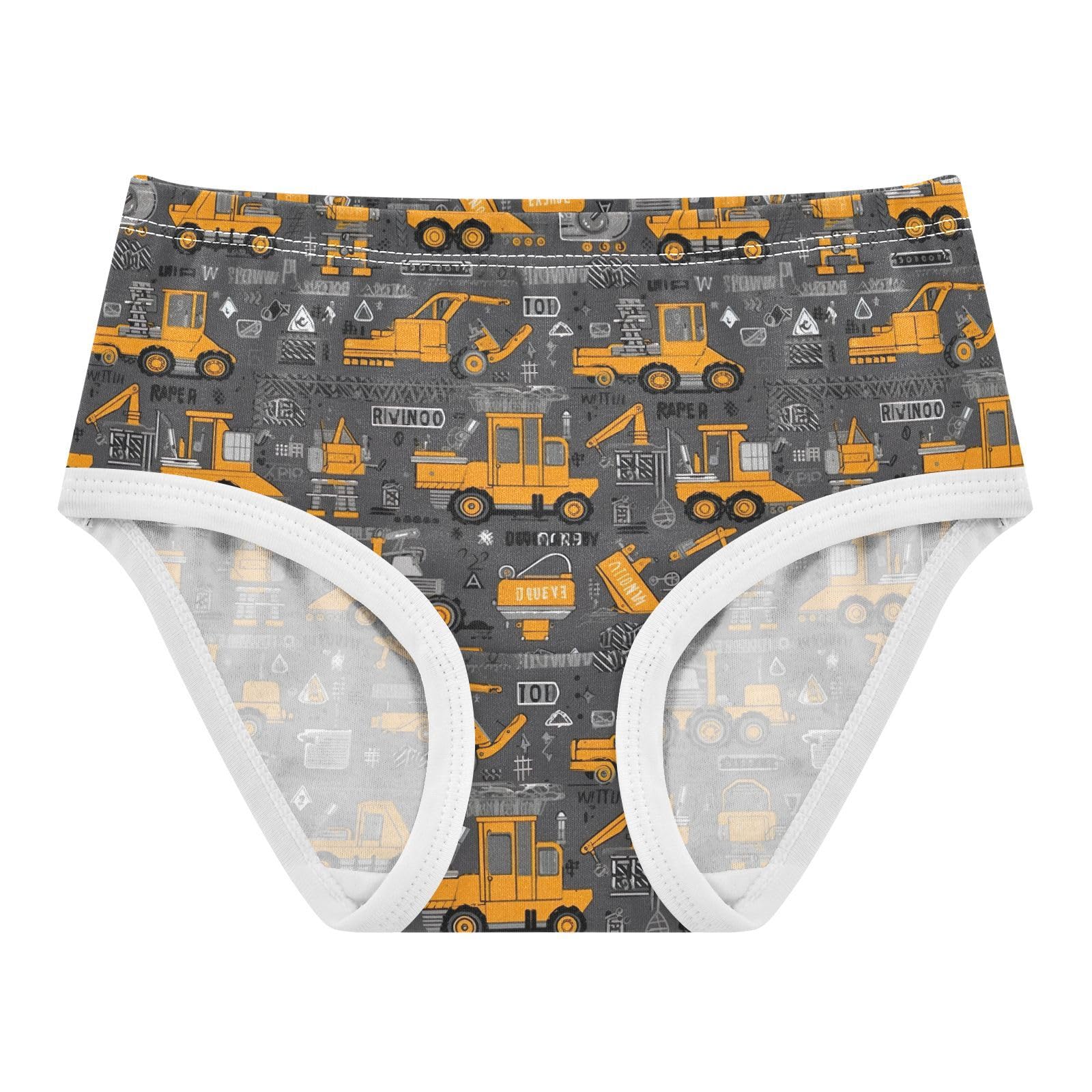 Cute Construction Vehicles Gray Toddler Girlss Underwear 2T 202a3198