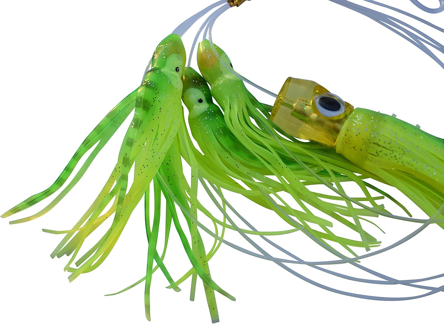 EatMyTackle Squid Daisy Chain | 6ft Saltwater Fishing Teaser