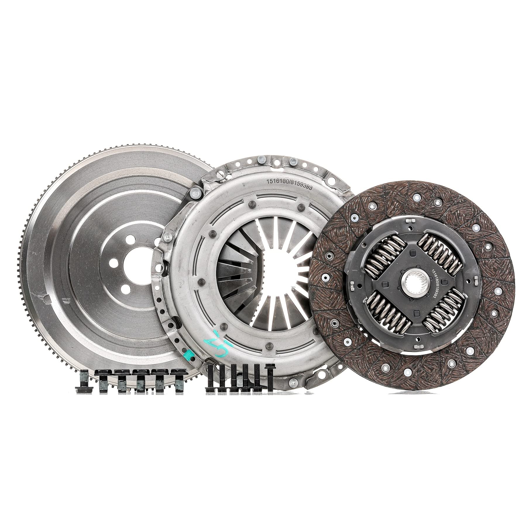 RIDEX 479C0108 Kit de embrague con volante monomasa sin desembrague central con juego de tornillos No se requiere una herramienta especial para montaje Compatible con VW Golf 4 Hatchback 1J1