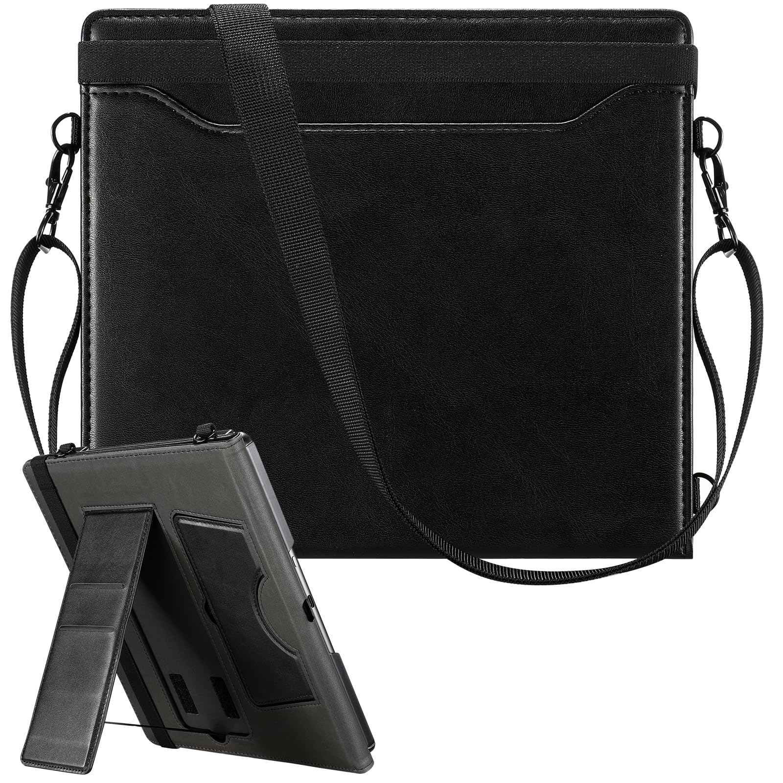 E NET-CASE Custodia per tablet Remarkable Paper Pro da 11,8 pollici (2024) – Design portatile aziendale in pelle PU aggiornata per carta digitale Remarkable Paper Pro con portapenne (nero vs marrone)