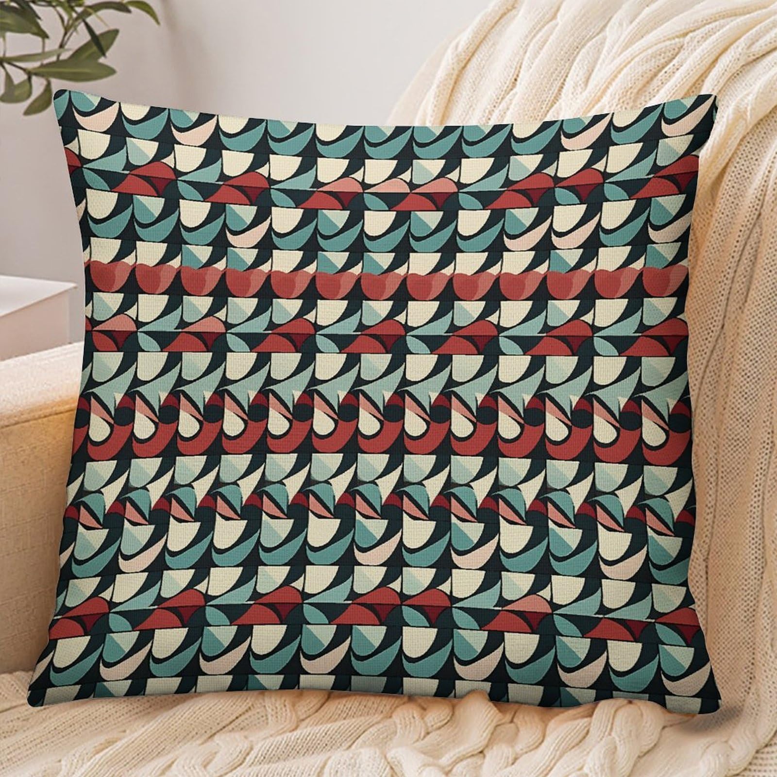 Fekiloot Style Geometric Shapes Pillowcase Pillow Sham Pillow Case
