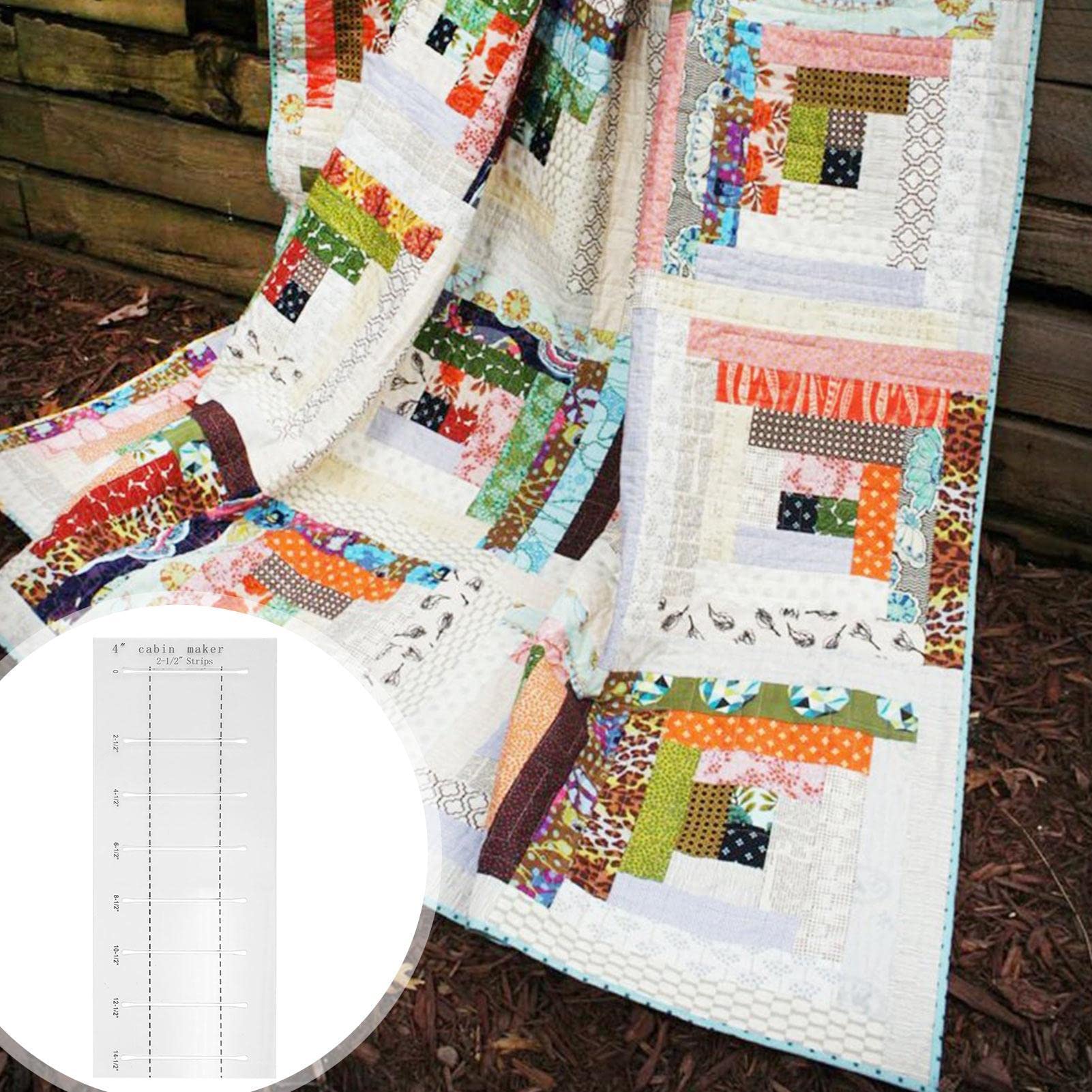 Blokhut Quilt Liniaal Acryl Trim Tool voor Het Naaien van Patroonontwerpers (6 inch
