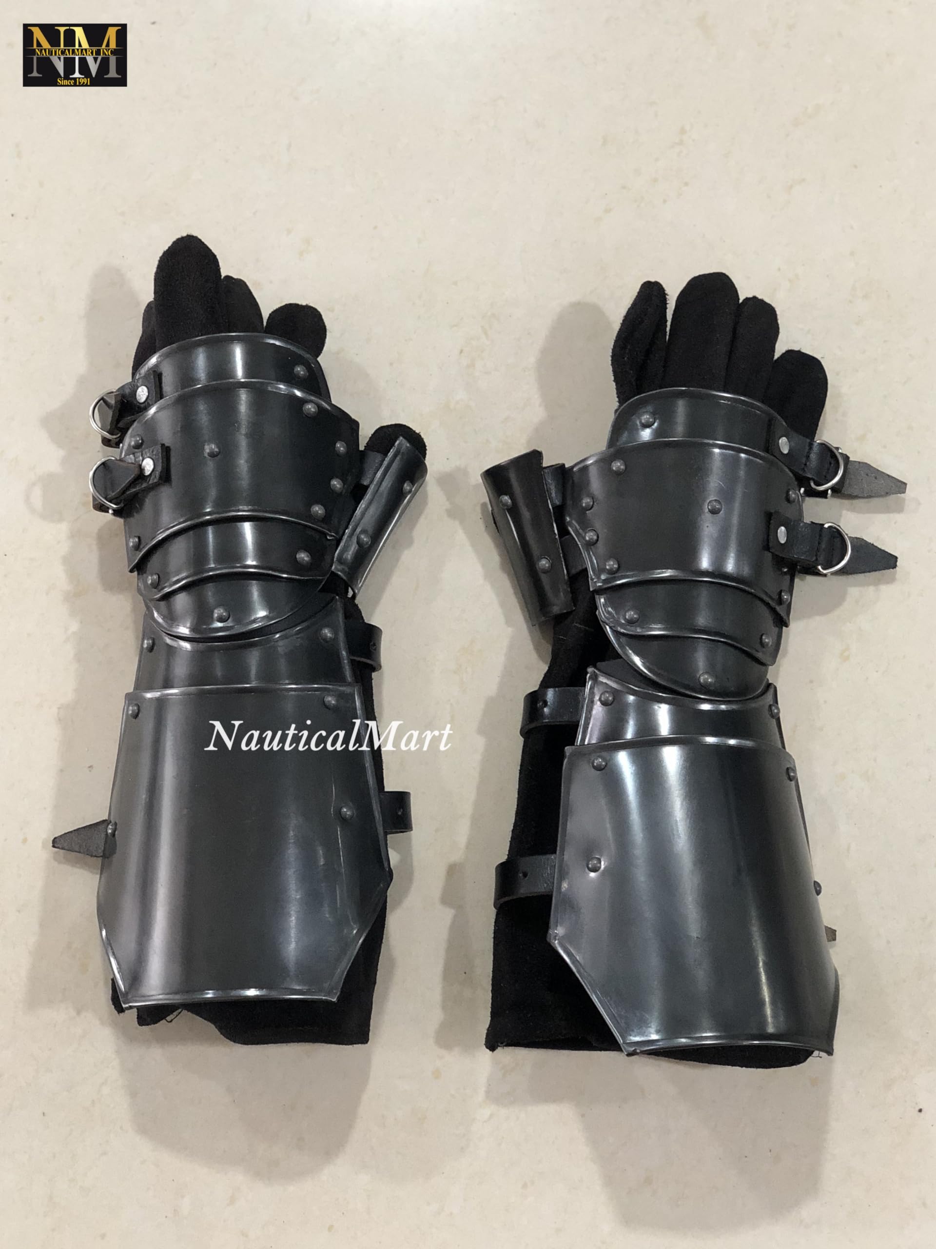 Katharina Steel Full Armour Set Medieval Female Suit of Armor Costume Silver (Armor Bracers)