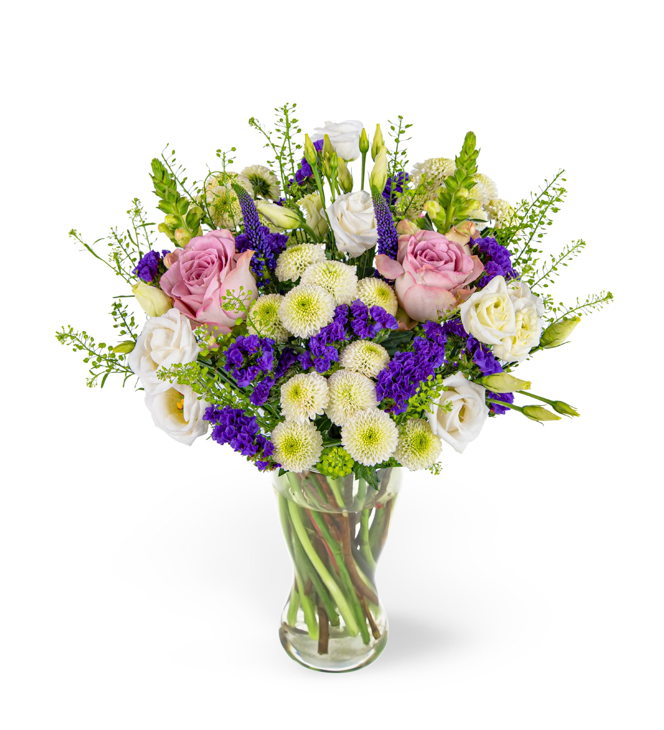 Flowers with Vase - Wild and Wonderful - Fresh Flowers - Birthday, Anniversary, Get Well, Thank You, Occasion Flower - Cut Floral Arrangement for Gifts, Sympathy (Standard Wild and Wonderful)
