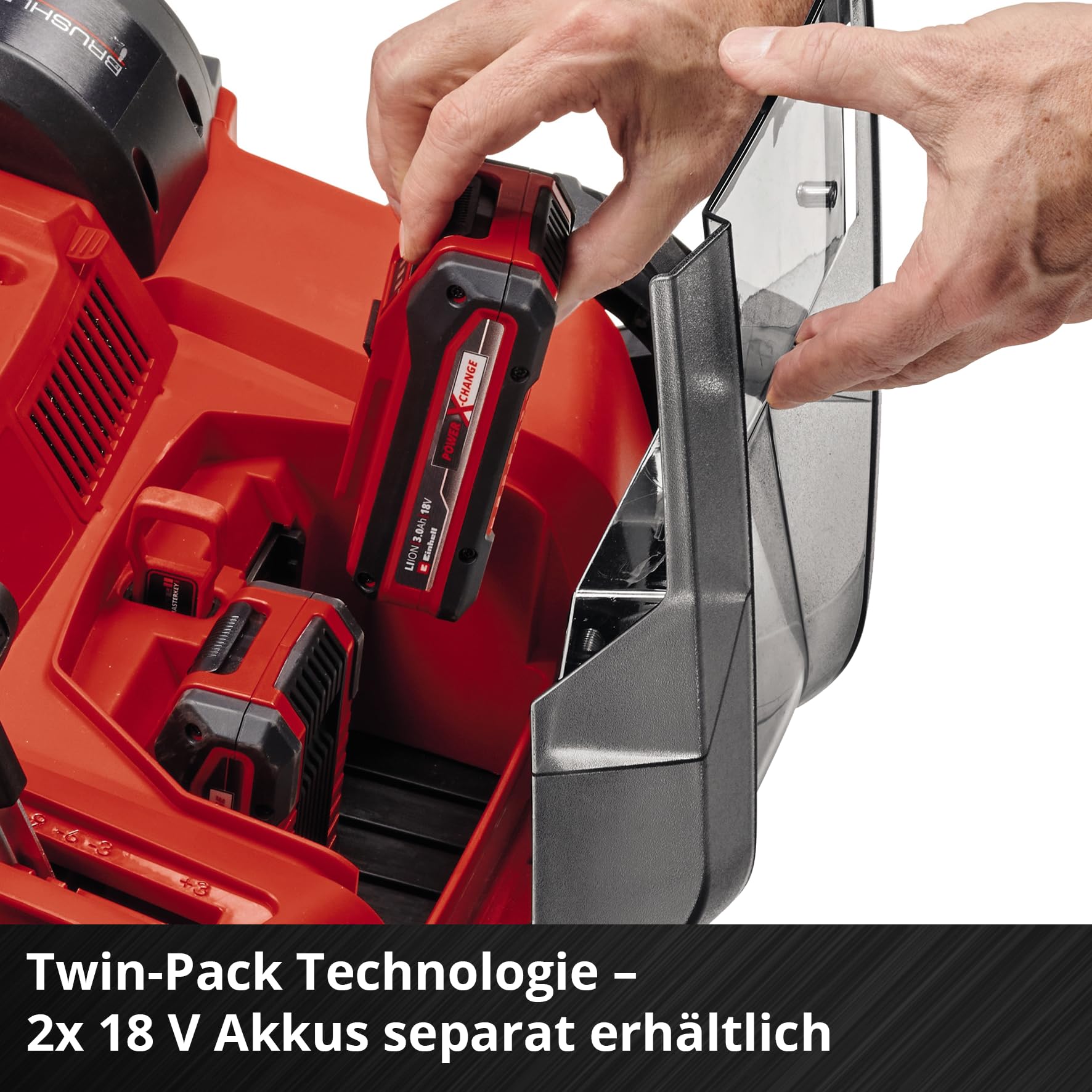 Einhell Akku-Vertikutierer-Lüfter GE-SA 36/35 Li-Solo Power X-Change (Li-Ion, 36 V, bürstenloser Motor, 35cm Messerwalze, 28L Fangsack, einstellbare Arbeitstiefe, ohne Akku & Ladegerät)