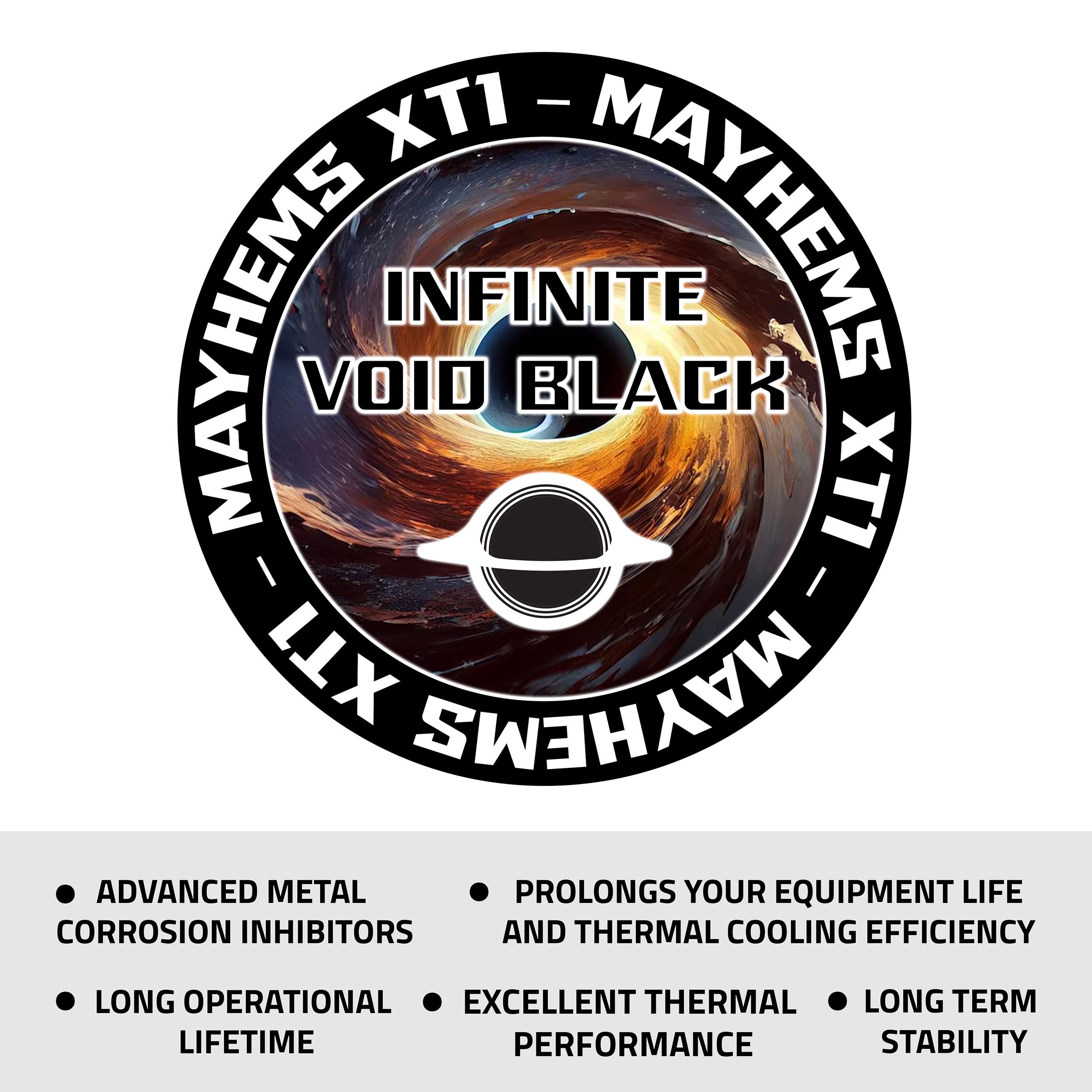 Mayhems - XT1 gotowy płyn chłodzący do komputerów PC - płyn do chłodzenia wodnego komputerów - Seria wydajności cieplnej, 5 litr, infinite void black (czarny)