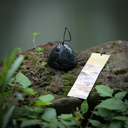 Miniatura 3 de Carillón de viento japonés de hierro fundido para exteriores, adorno para jardín, patio y balcón, decoración de campana de viento de metal colgante,