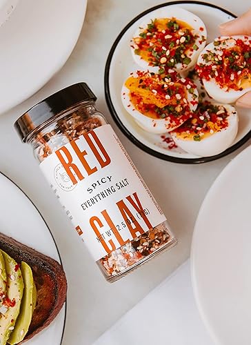 Miniatura 2 de Red Clay Spicy Everything Bagel - Mezcla de condimentos para todo con una patada, hecha con semillas de sésamo, semillas de amapola, ajo, cebolla,