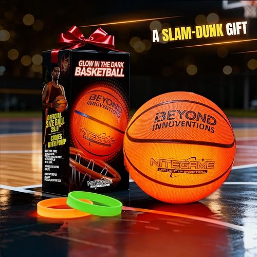 Miniatura 7 de Balón de baloncesto que brilla en la oscuridad, regalos de baloncesto iluminados para adolescentes y niñas de 8 a 15 años en adelante, tamaño