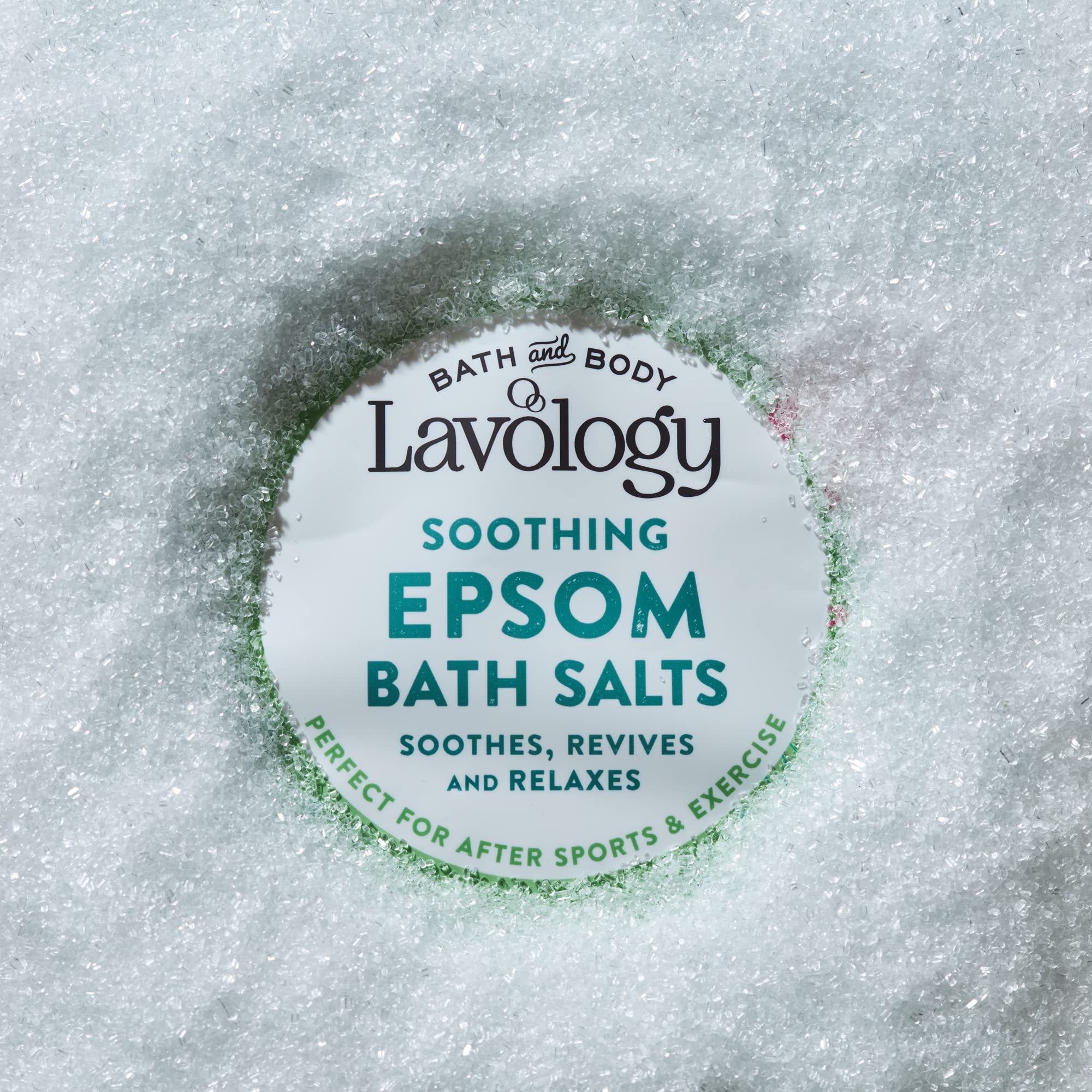 Lavology Epsom sól do kąpieli, wszystkie naturalne składniki, kojące, relaksujące, 1 kg