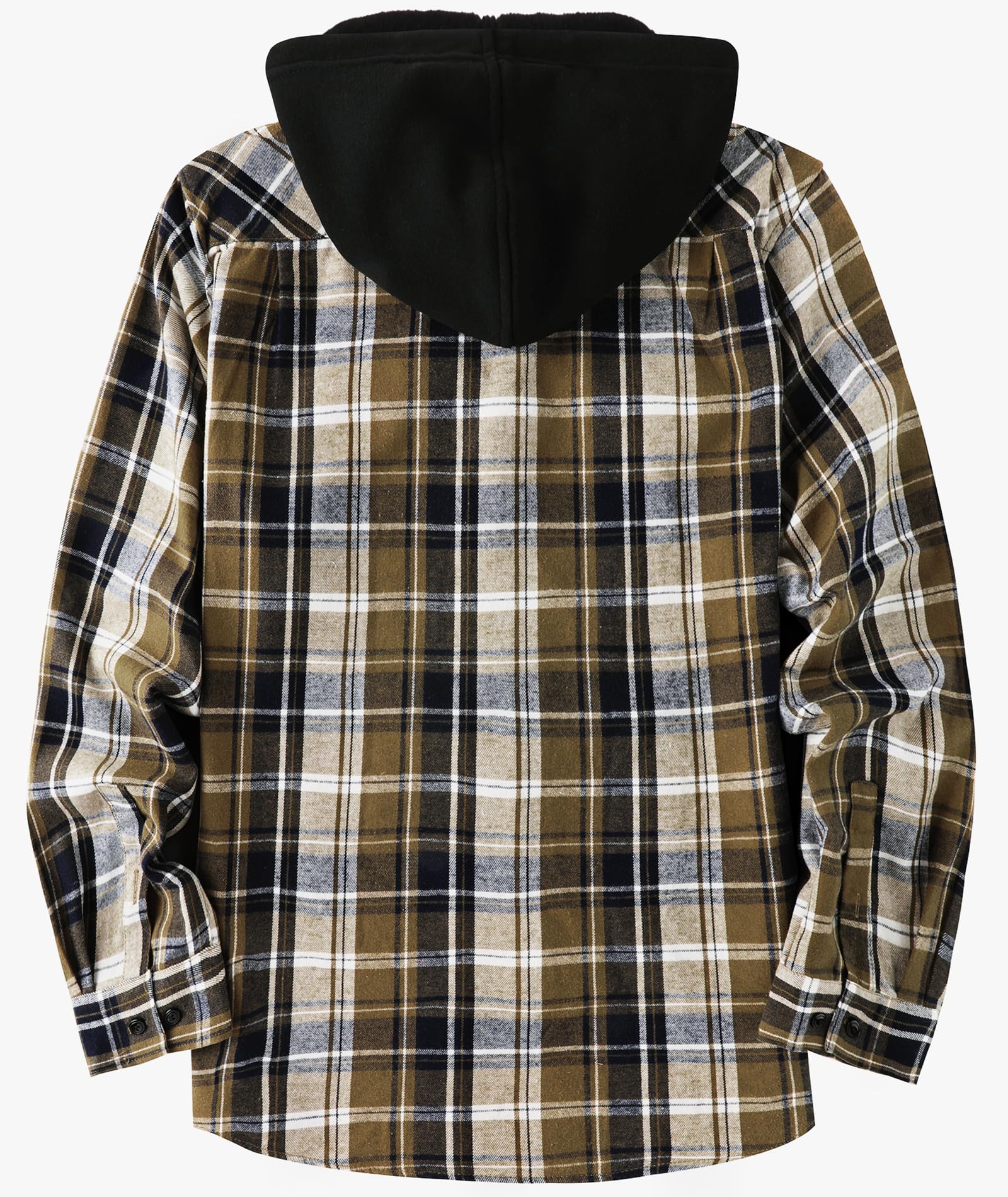 SwissWell Camicia Uomo Flanella Felpe Uomo Camicia a Quadri Manica Lunga Casual Camicia con Cappuccio M-3XL