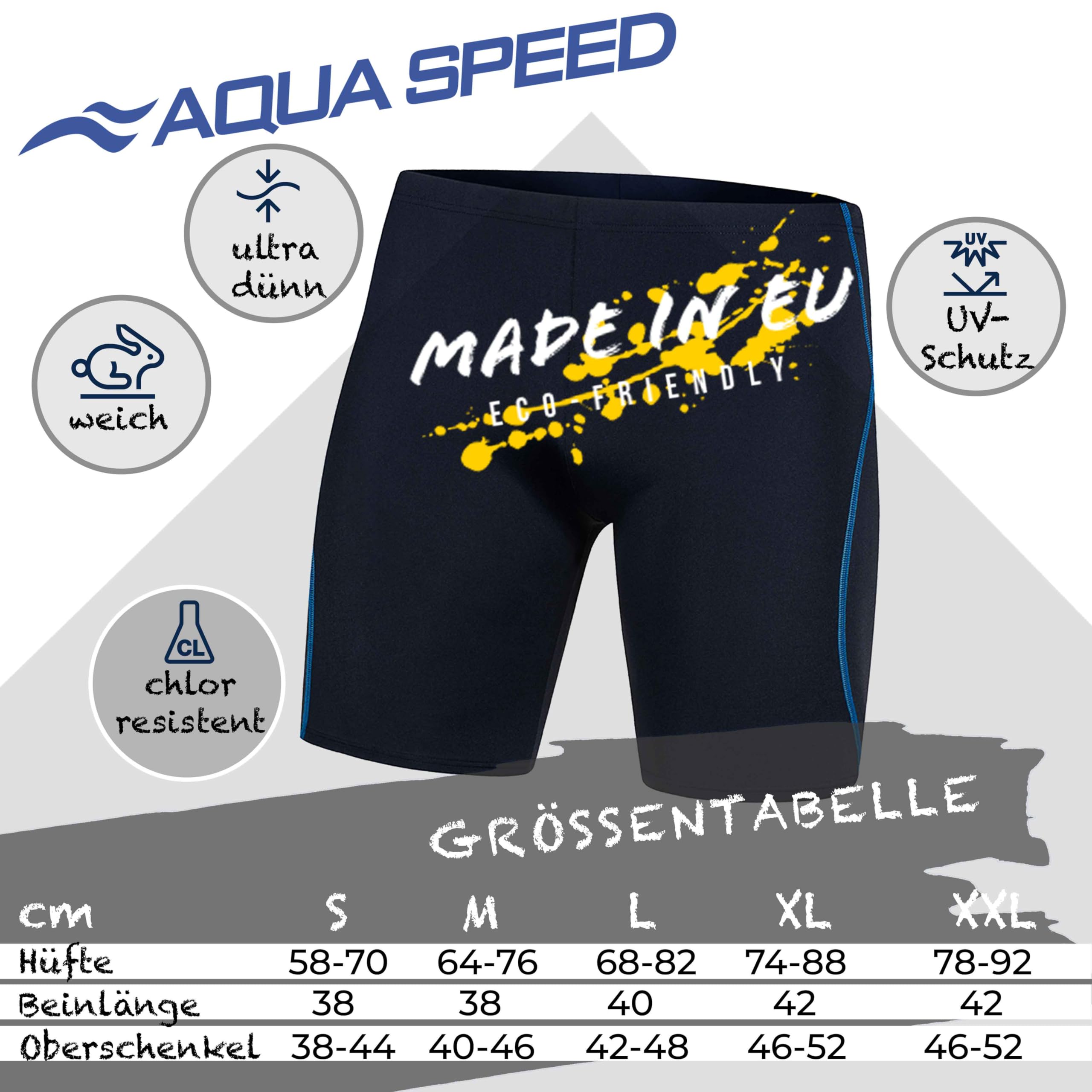 Aqua Speed - Set - Bañador de Hombre Blake REVO | Jammer | Protección UV | Resistente al Cloro