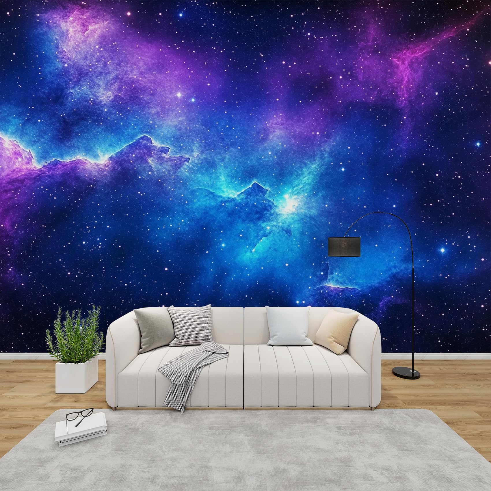 AevuCub Galaxy Wallpaper for Living Room - Cosmic Space Wall Murals for Bedrooms, Fantasy Universe Wall Art, Non-Woven Photo Wallpaper 3D Effect, 500x350 cm