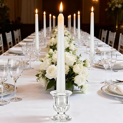 Miniatura 4 de 48 portavelas de vidrio transparente a granel, soportes pequeños de 2.5 pulgadas, elegantes centros de mesa para bodas, Navidad, día de San