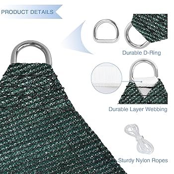 Amazon.com : E&K Sunrise 12' x 18' x 21.6' Sun Shade Sail