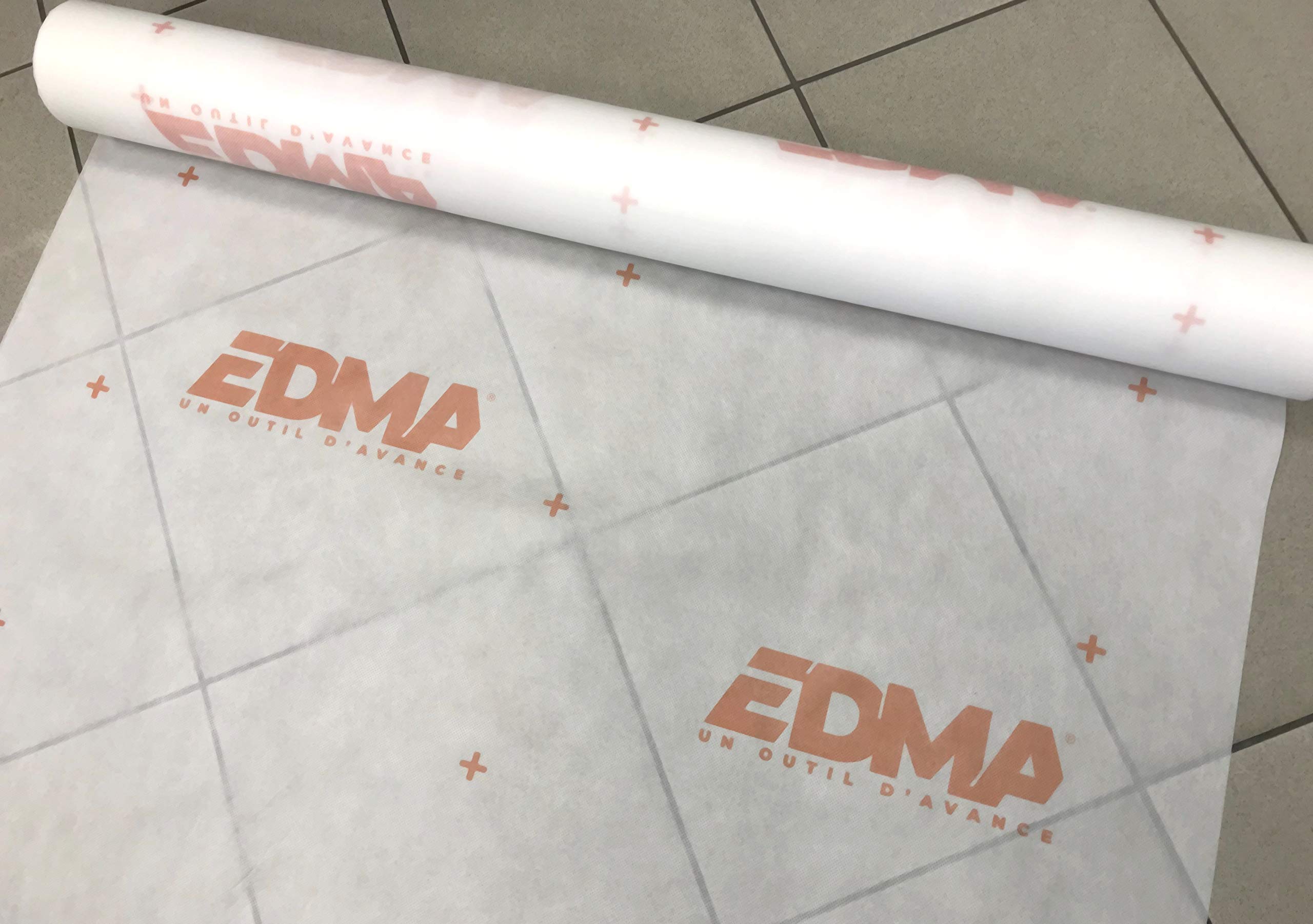 EDMA - Coverup - Transparente, Atmungsaktive, Recycelbare Schutzfolie 25 m x 1 m - Starke, Dicke Baustellenplane - Wasserdicht und Wasserabweisend - Ideal für den Professionellen Einsatz