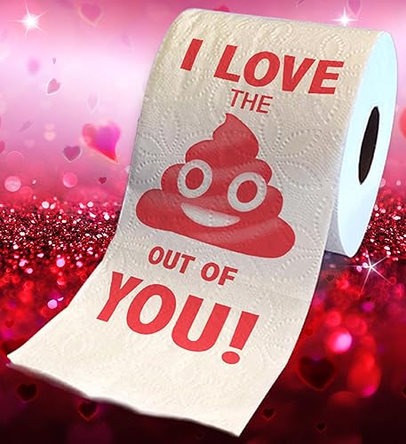 Miniatura 2 de Printed TP Regalo de papel higiénico de aniversario con texto en inglés "I Love You" para marido, esposa, novio, novia, linda broma de broma para