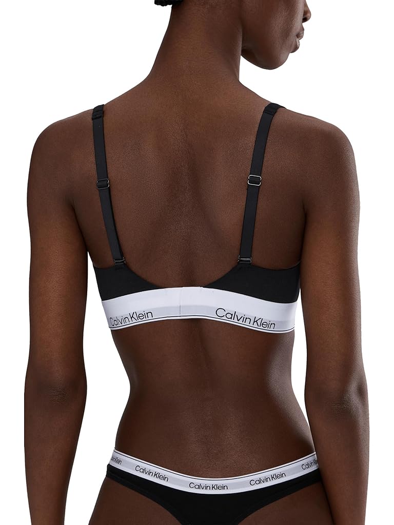 Black Calvin Klein Icon Cotton Modal Unlined Triangle Bralette