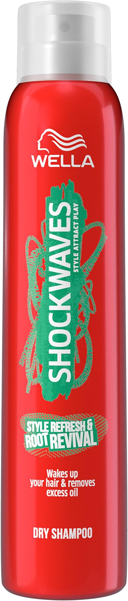 Wella Shockwaves Style Refresh and Root Revival Dry Shampoo Spray, 180 ml