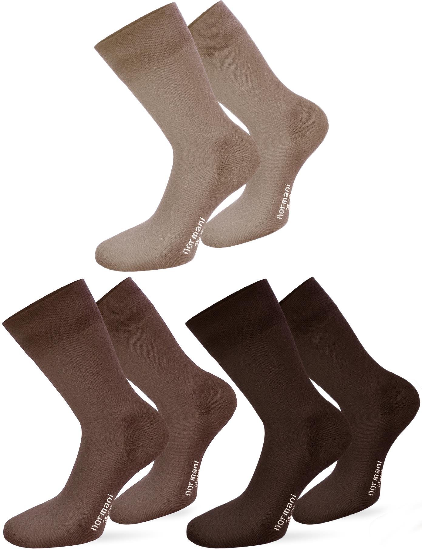 normani 6 Paar Komfortsocken aus Baumwolle mit Frotteesohle