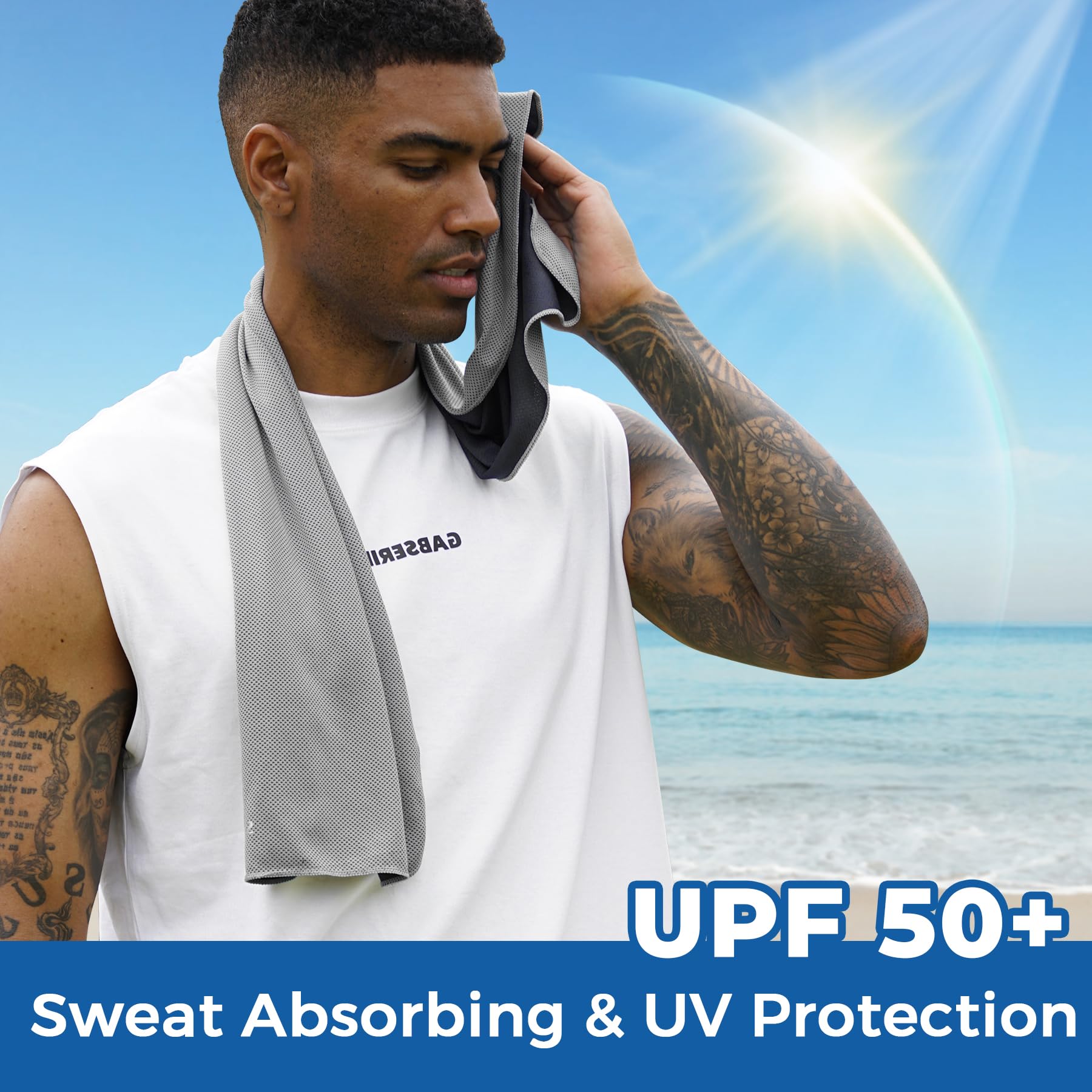 Asciugamano Rinfrescante Sukeen - Confezione Da 2 Per Sport E Estate, 101x30 Cm - Foto 10