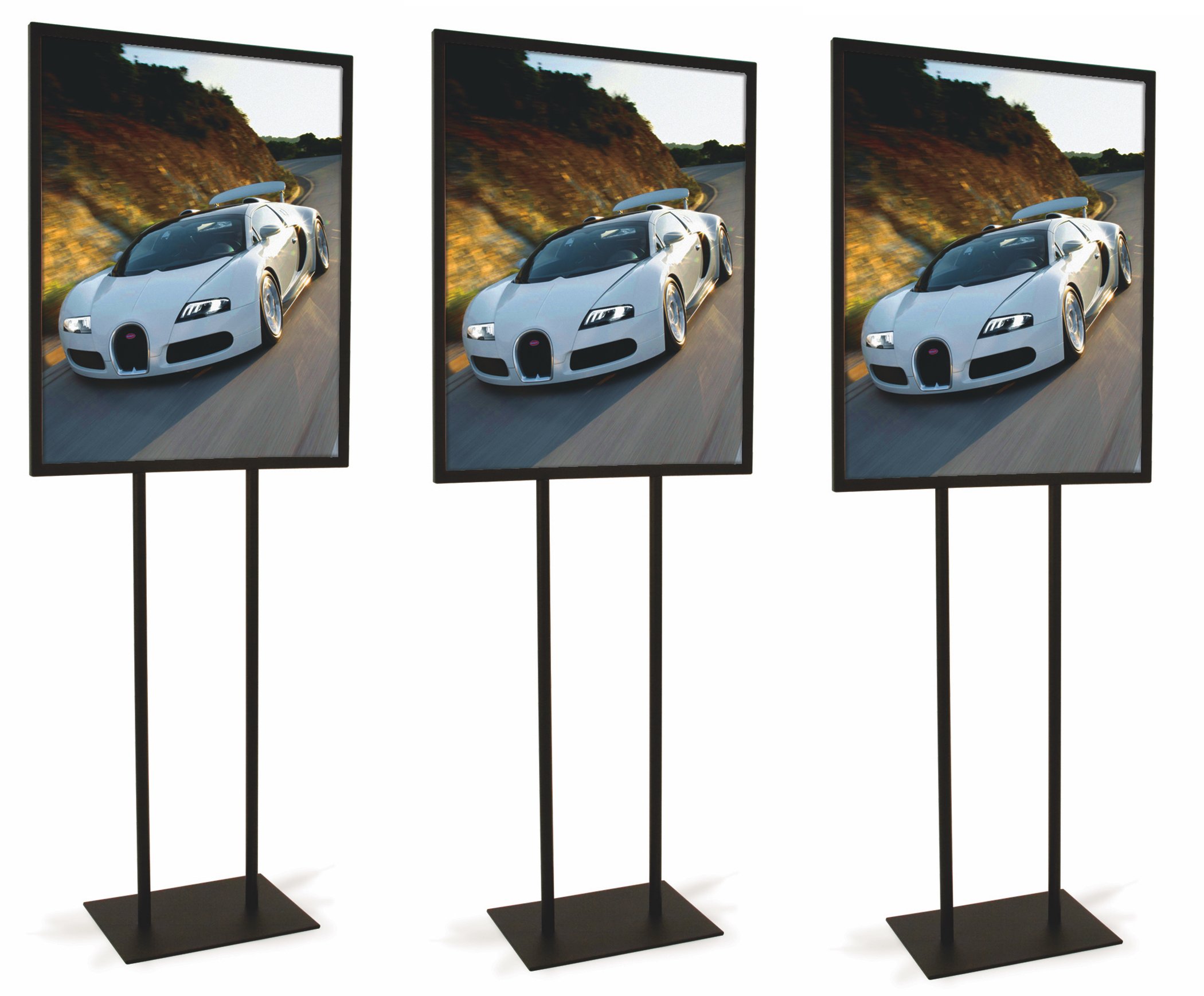 Only Garment Racks Black Bulletin 22" W x 28" H Sign Holder (Set of 3)