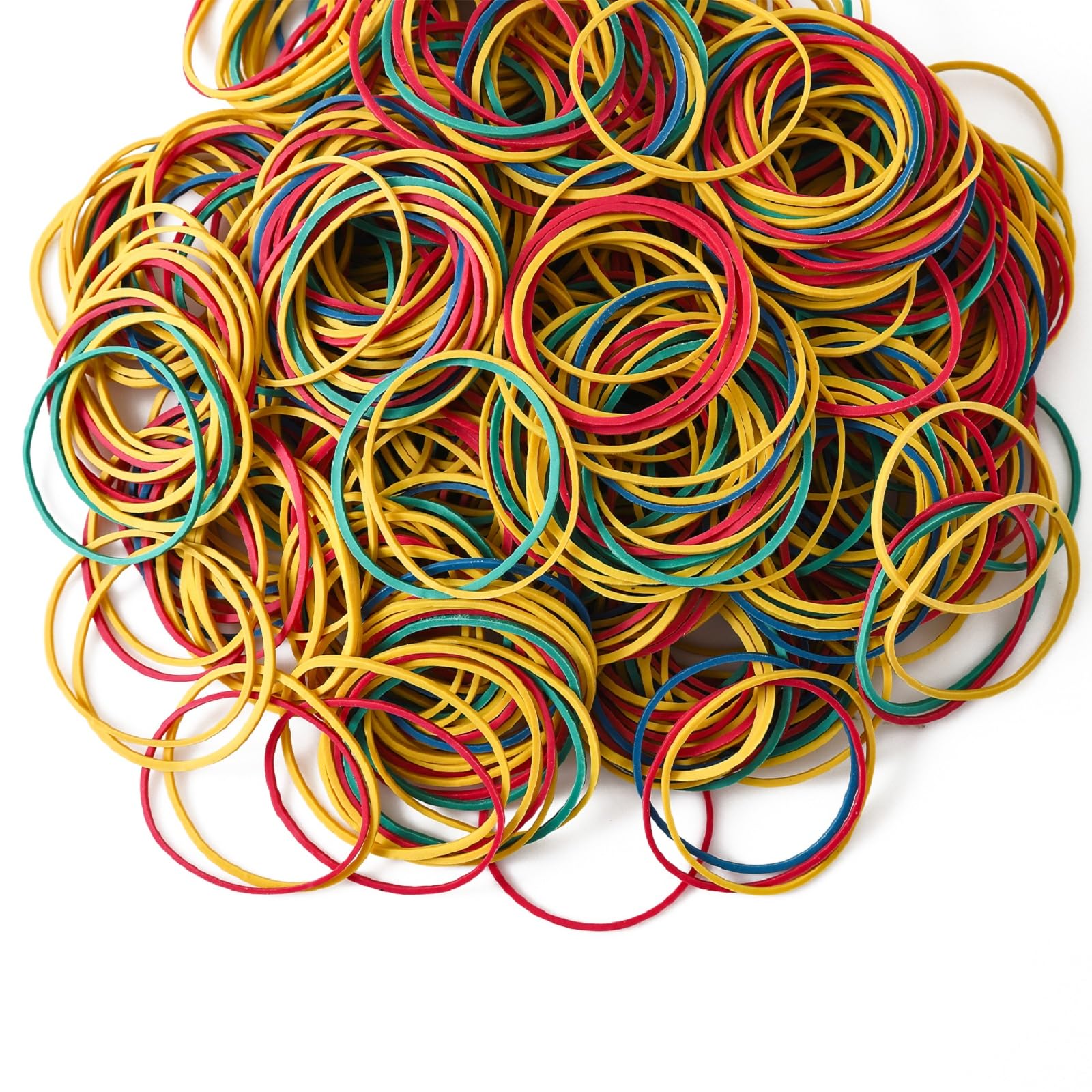 1000 fasce elastiche in gomma di colore da 3,8 cm, elastiche, per uso generico, elastiche, elastiche, per casa, ufficio, scuola, articoli di cancelleria (multicolore)
