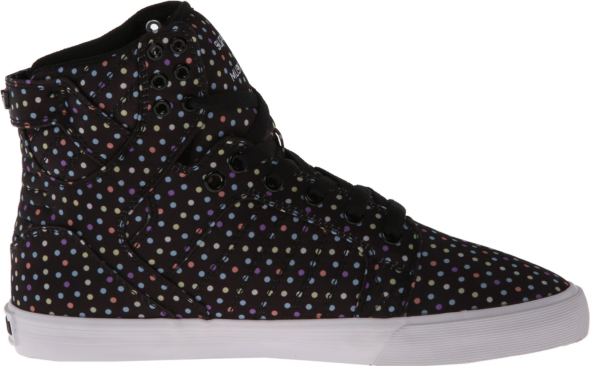 Supra Womens Skytop Black Nylon Polka Dot 10 B Medium Desertcart
