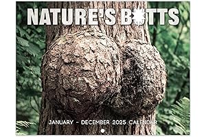 Gag Gift Calendar for 2025: Natures's Butts Monthly Wall Calendar