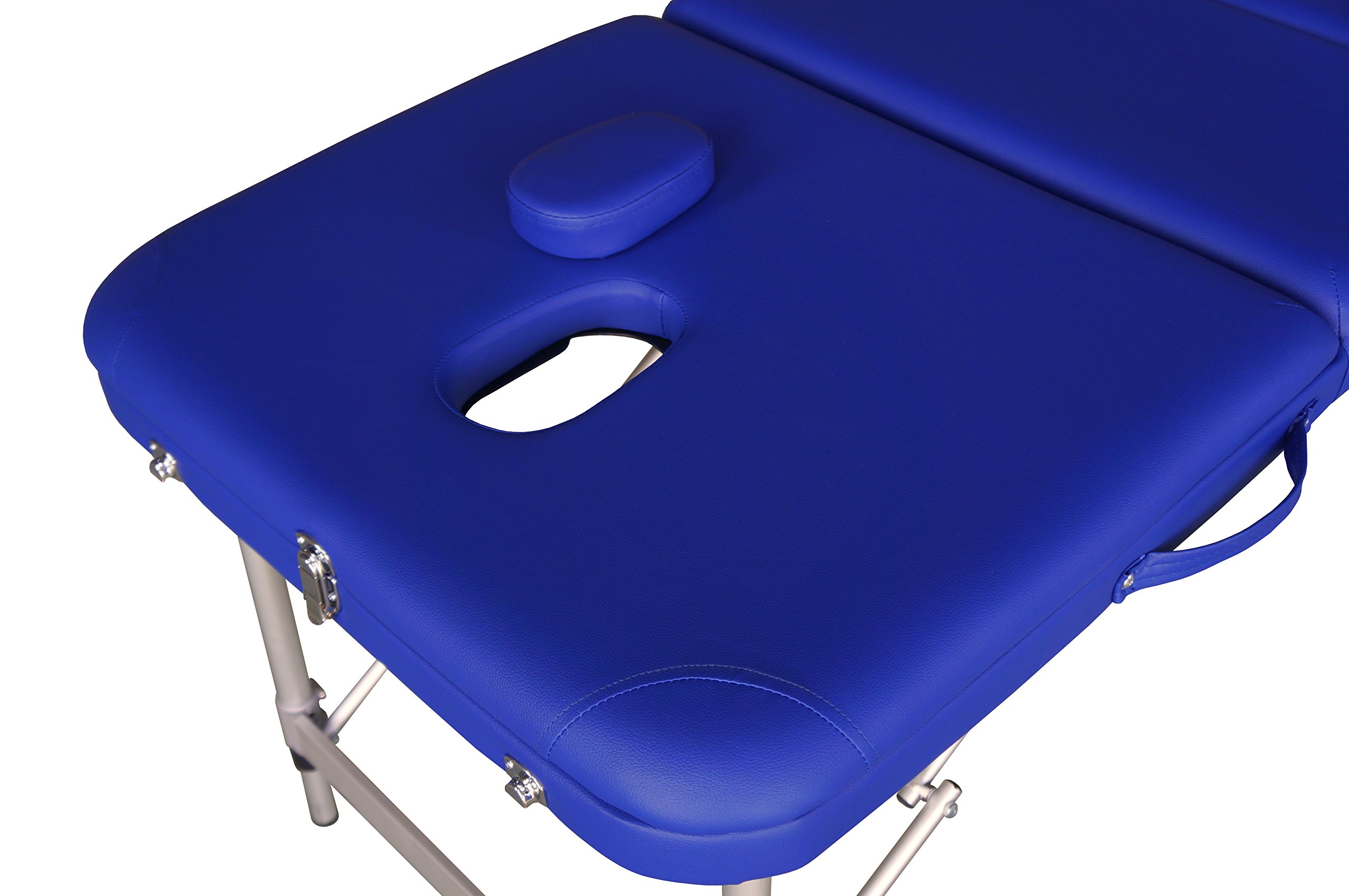 EUROPA Lettino Portatile in Alluminio per Massaggi, Estetica, Tattoo e Terapie - Leggero, Regolabile e Resistente, Ideale per Professionisti e Centri Estetici (Blue)