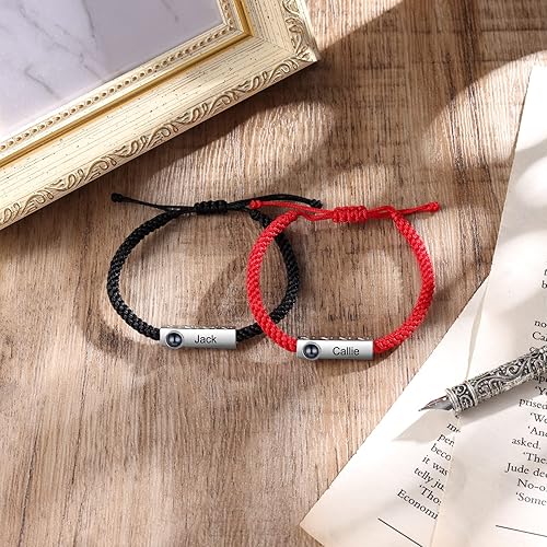 Miniatura 5 de Pulsera personalizada con imagen en el interior, pulseras personalizadas para parejas de proyección de fotos para él y ella, pulseras a juego para