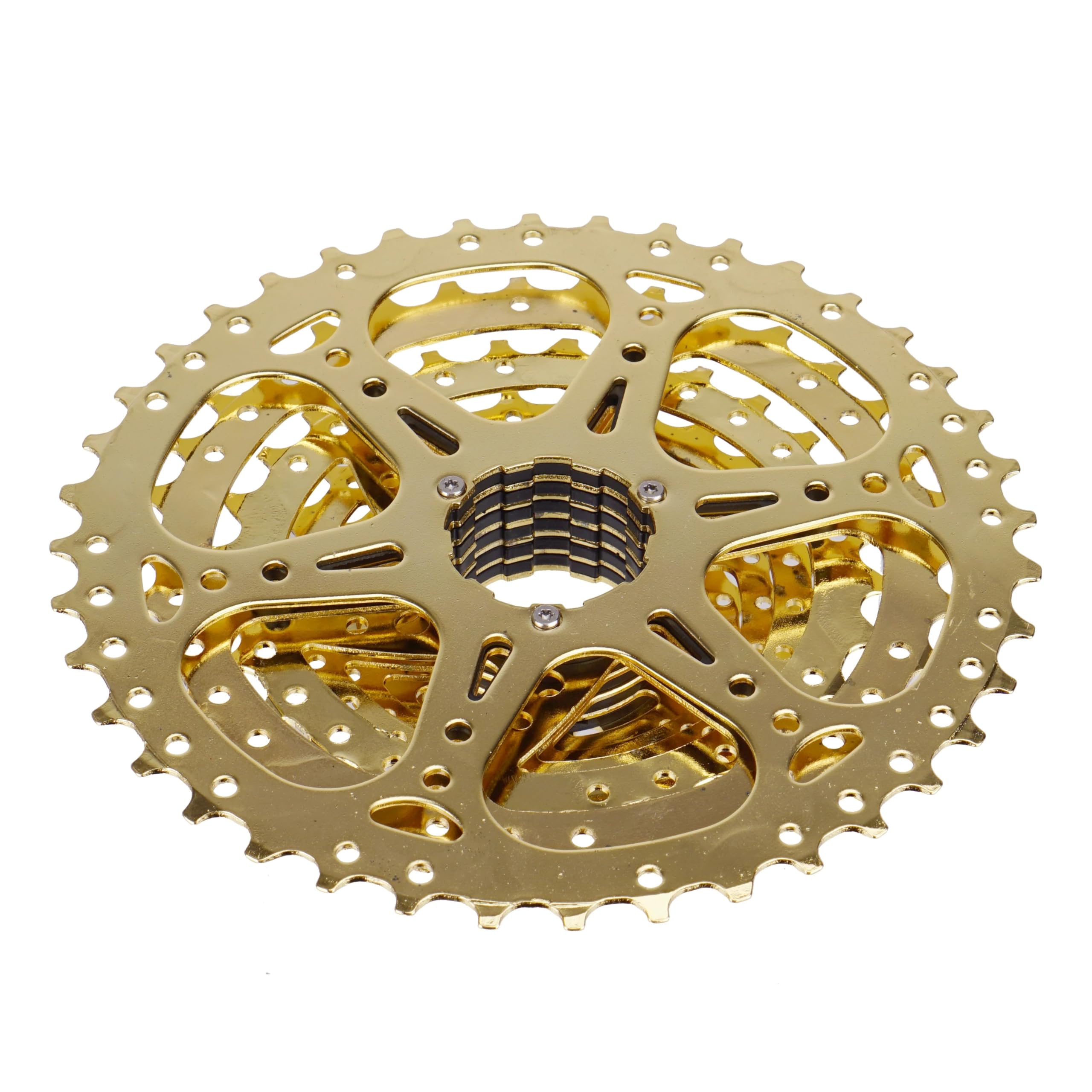 CaFfen Fahrrad Zahnkranz MTB Rennrad Gold Kassette 8/9/10/11 Geschwindigkeit Freilauf Fahrradteile Berg Goldene 8v 9v 10v 11v Schwungrad Fahrrad Ritzel(8S 11-32T Gold) Sport & Freizeit