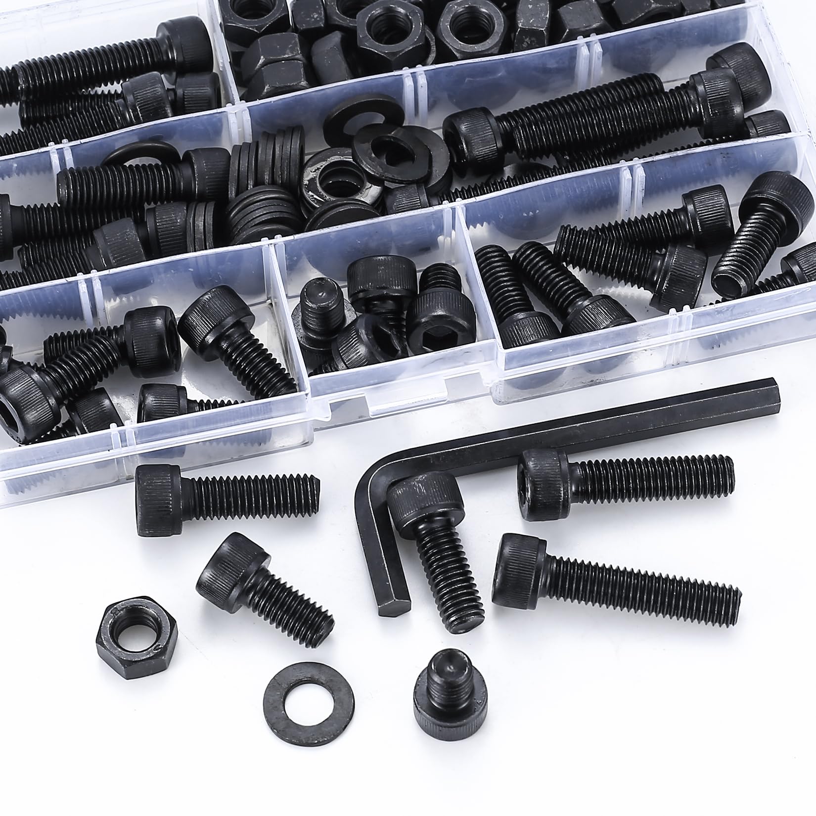 Set 112 Pezzi Viti E Dadi M8 - Testa Esagonale, Con Rondelle E Chiave Inclusa - Foto 7