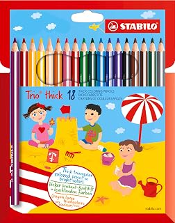 stabilo Stabilo trio-thick Coloured Pencil Wallet 18 Brand Name: STABILO | Writing Instrument Form: Colored Pencil | Color: Assorted Colours | Ink Color: Multicolor | Age Range Description: Kid | Material: Wood